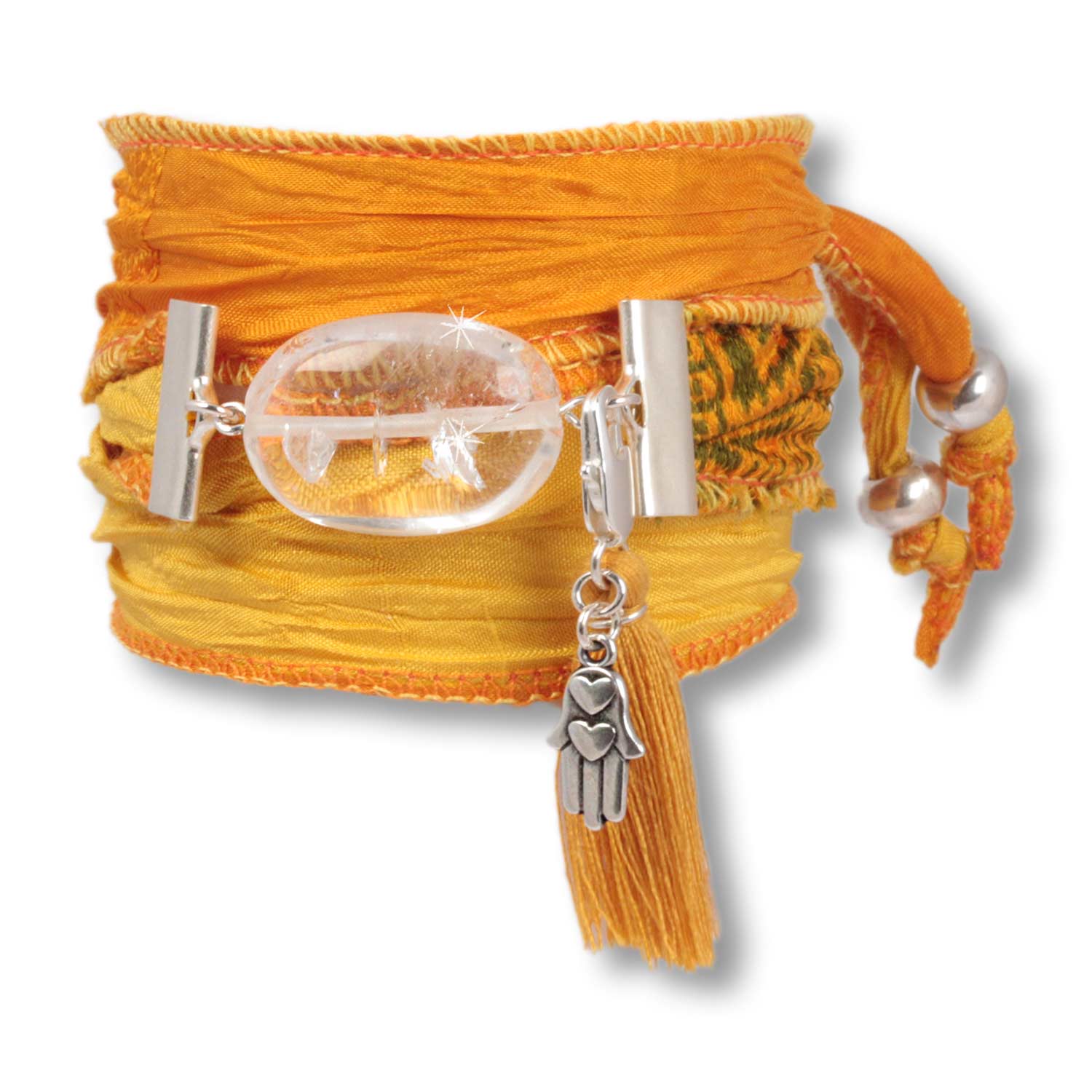 ☀️ Golden Clarity – Armband mit Bergkristall