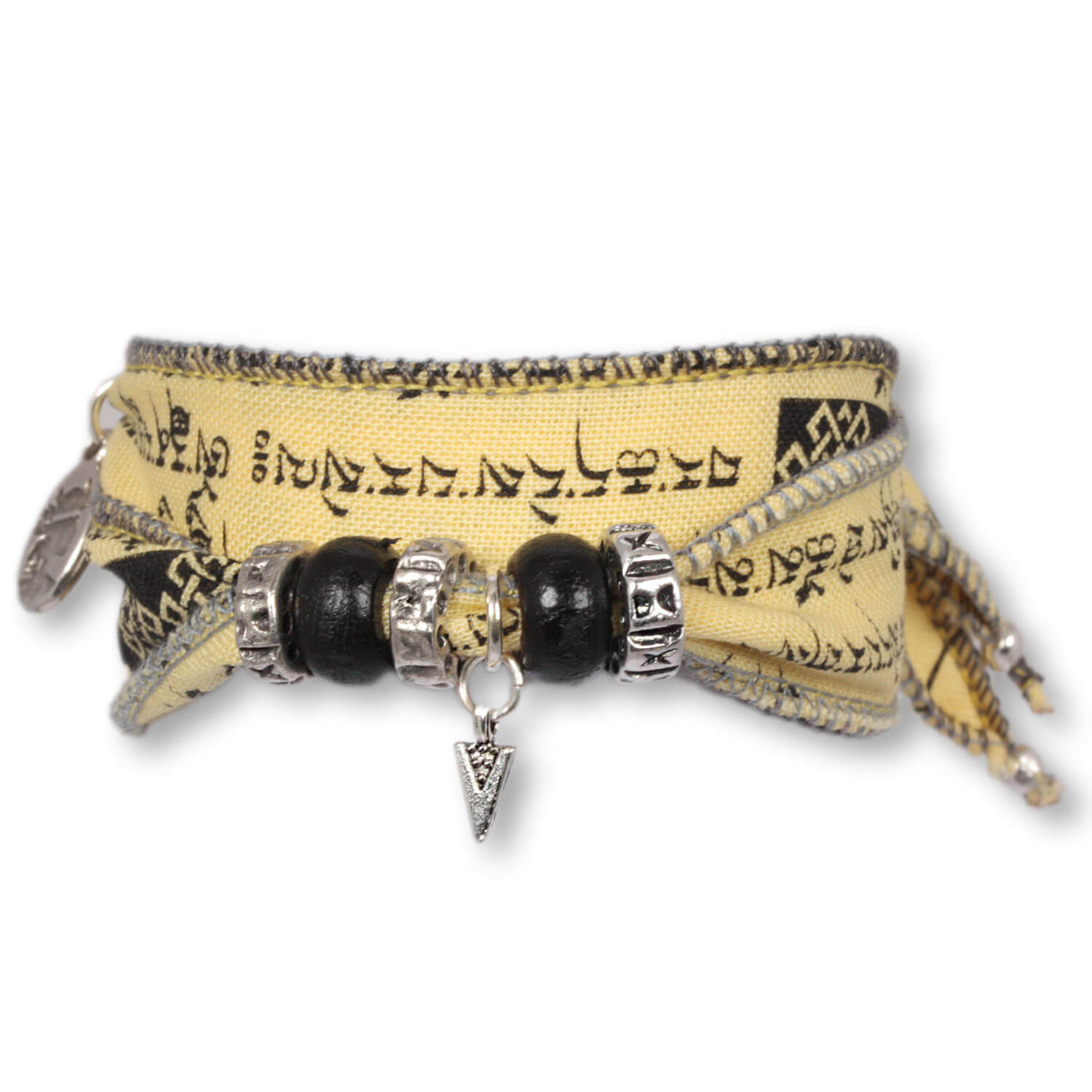 Earth Arrow - Tibetan Wish bracelet made from Tibetan prayer flags