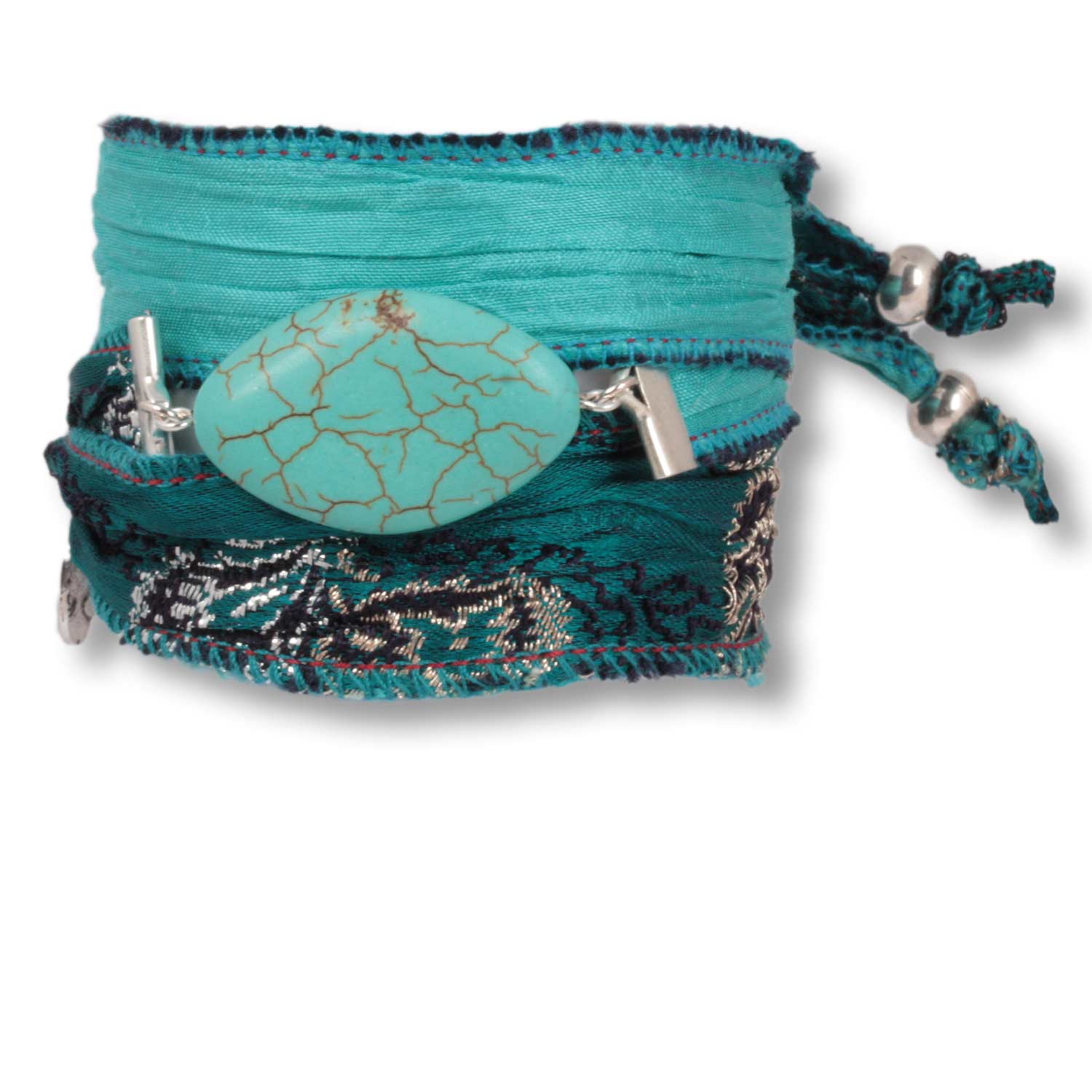 🌊 Ocean Whisper – Armband mit Türkis