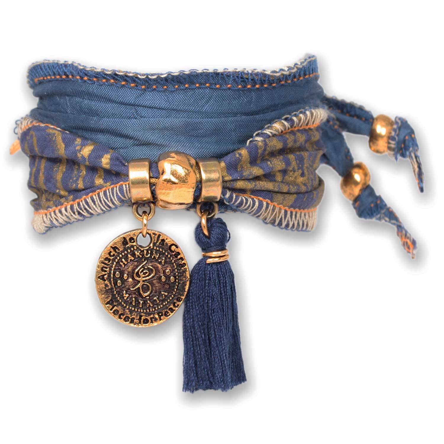 Blue Sky - Hakuna Matata luck bracelet made of sun fabrics
