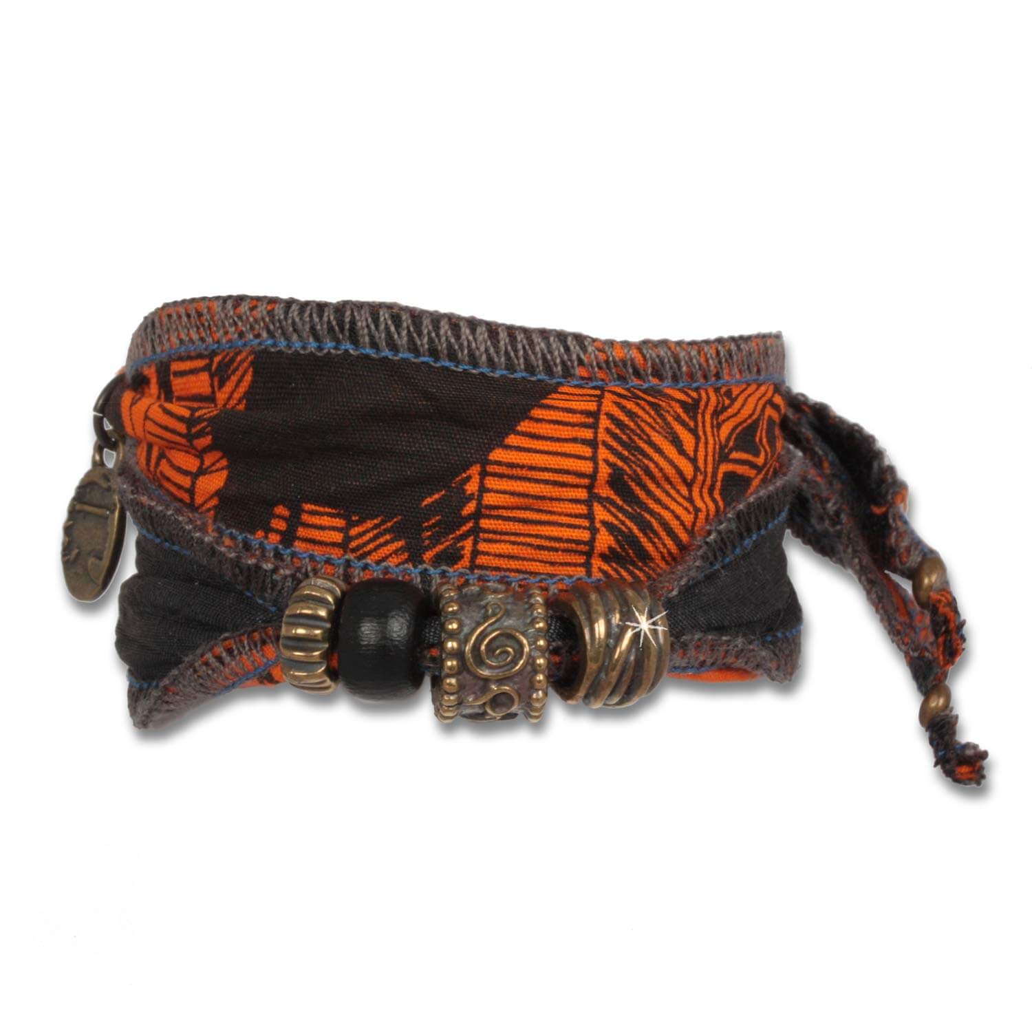 Fire Zulu - Tribal Beads Männer-Armband aus afrikanischen Stoffen