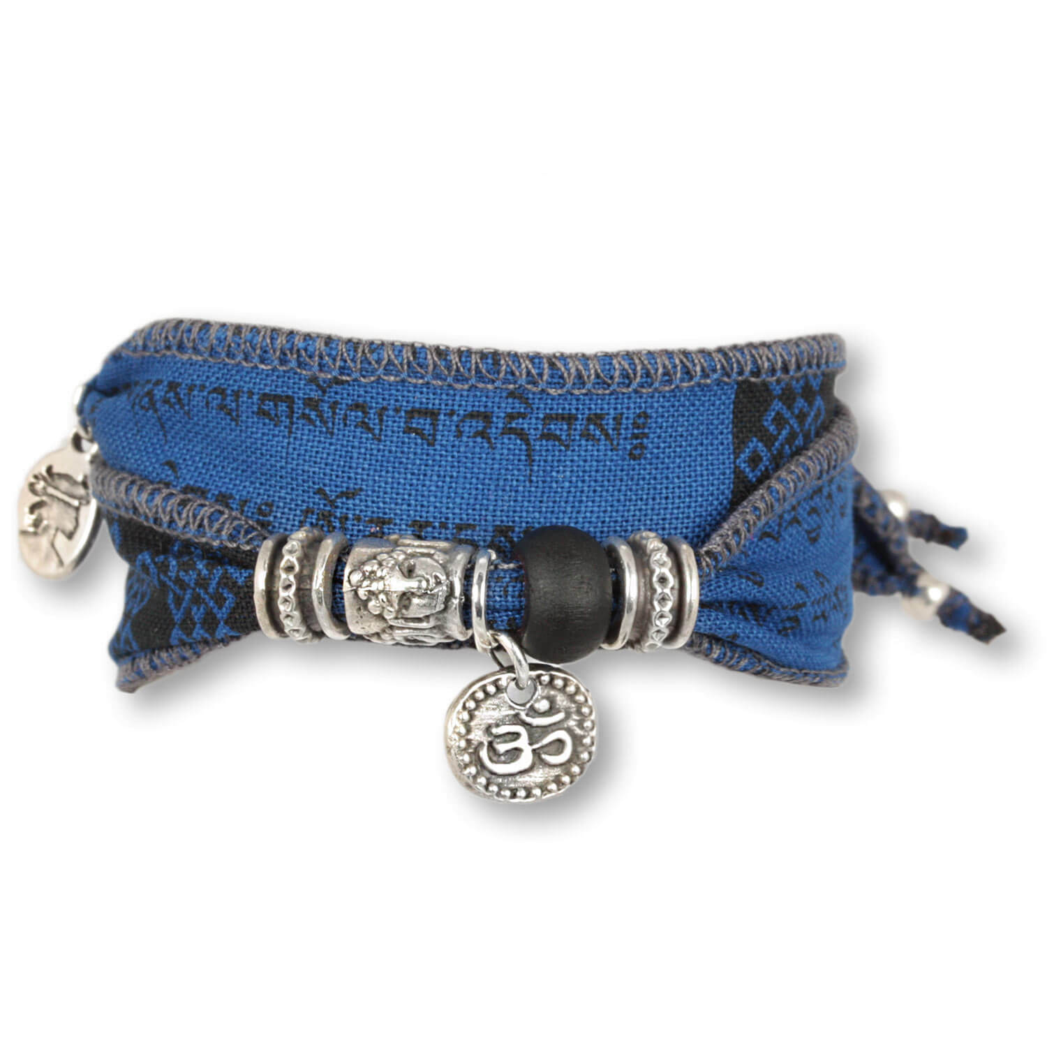 Space Mantra - Tibetan Wish bracelet made from Tibetan prayer flags