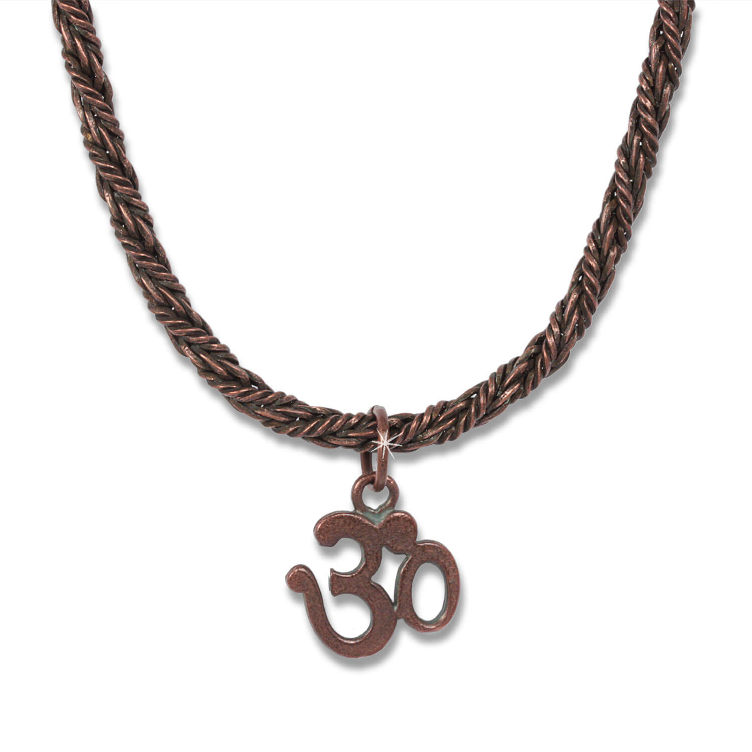 Copper OM K-nigskette - Indian Symbols men's necklace, 45 cm long