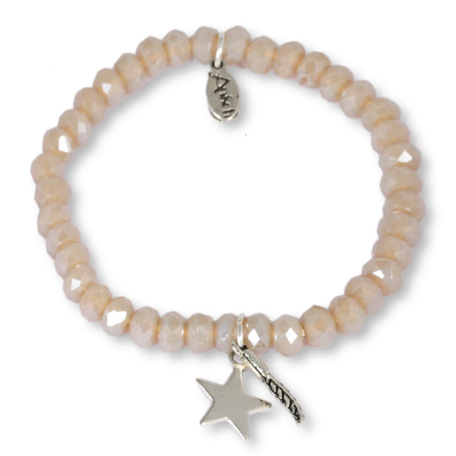 Caribic Blue Nature Glow - Crystal bracelet with feather and star