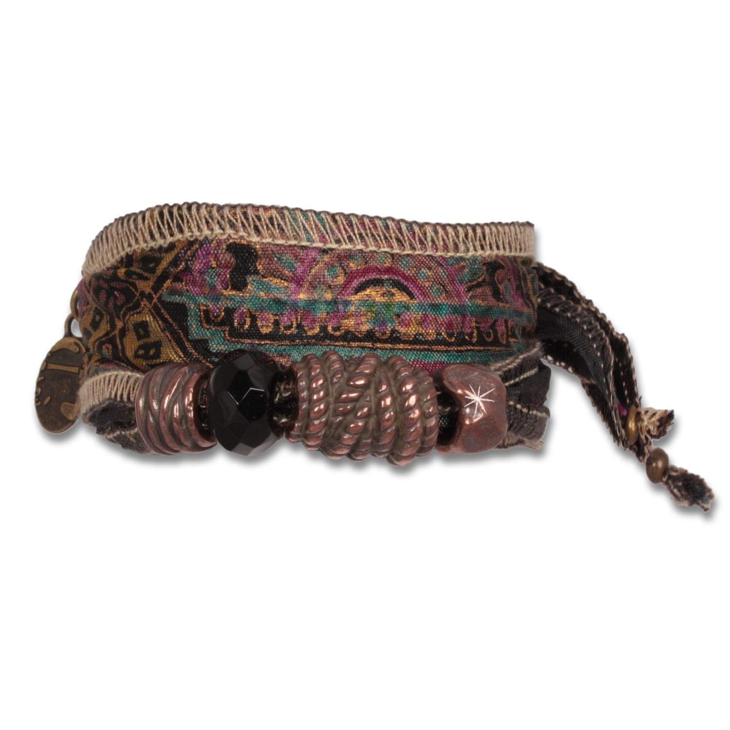 Indian Colors - Maharadsha men's bracelet from Indian saris