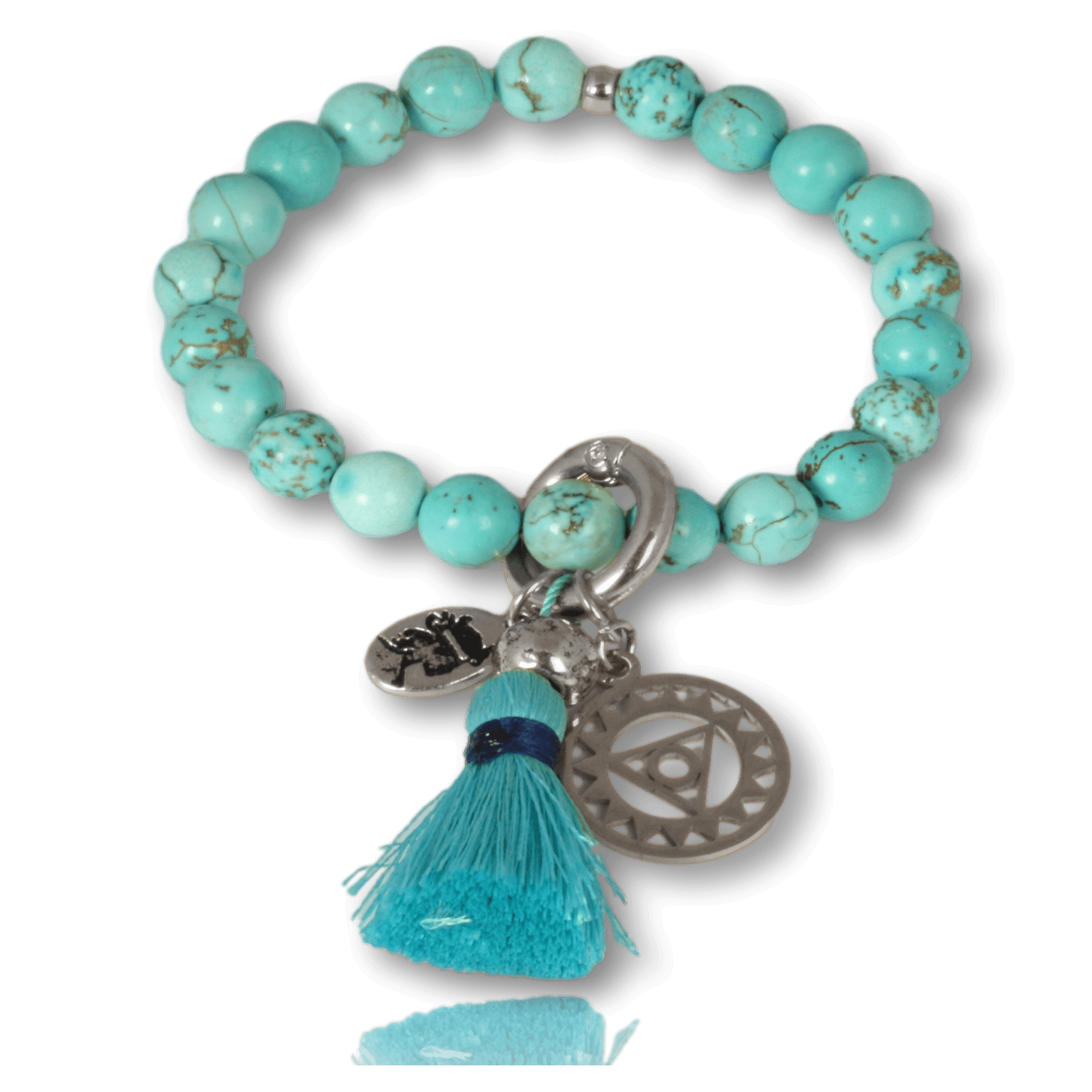 Turquoise Magnesite Gemstone Bracelet Silver Plated for Your Throat Chakra: Truth & Authenticity