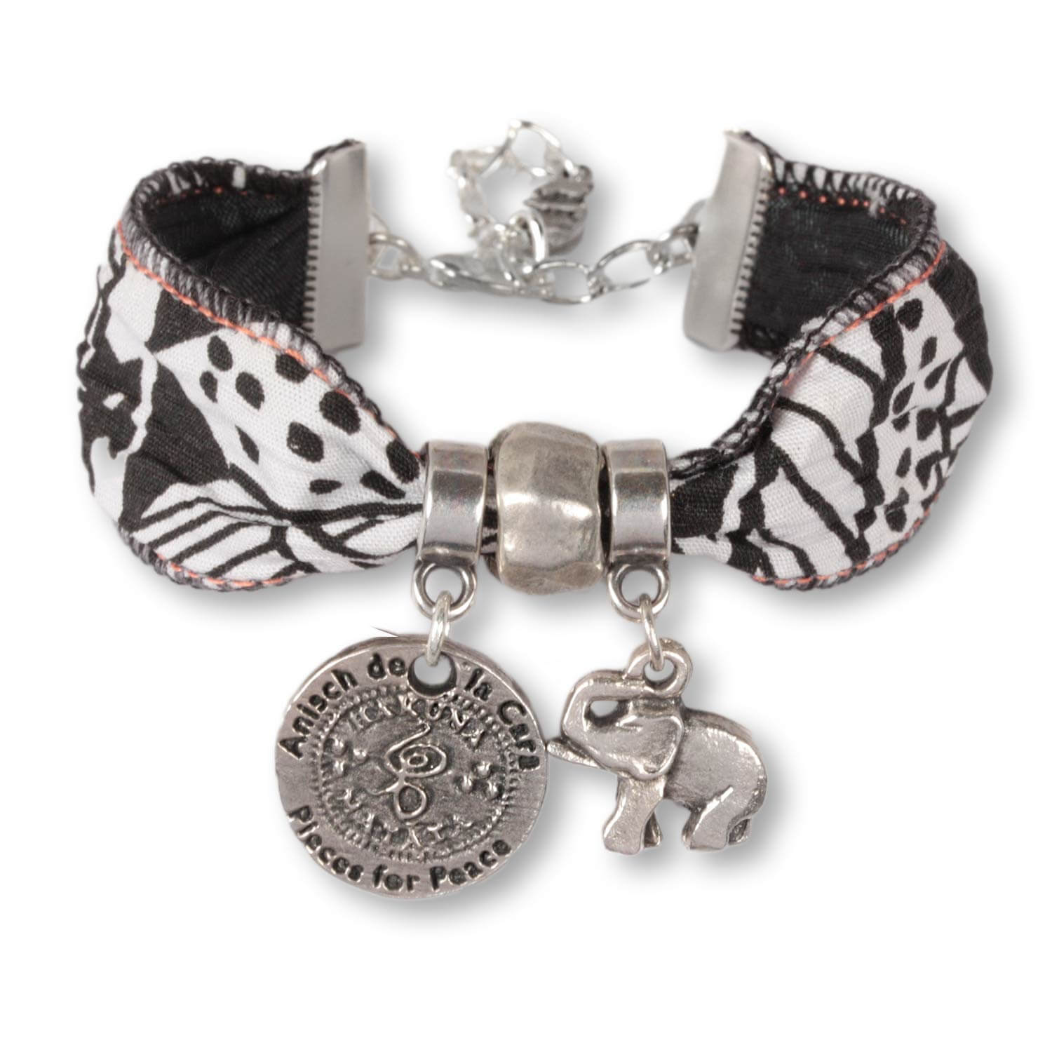 Black and White - Hakuna Matata bracelet with message