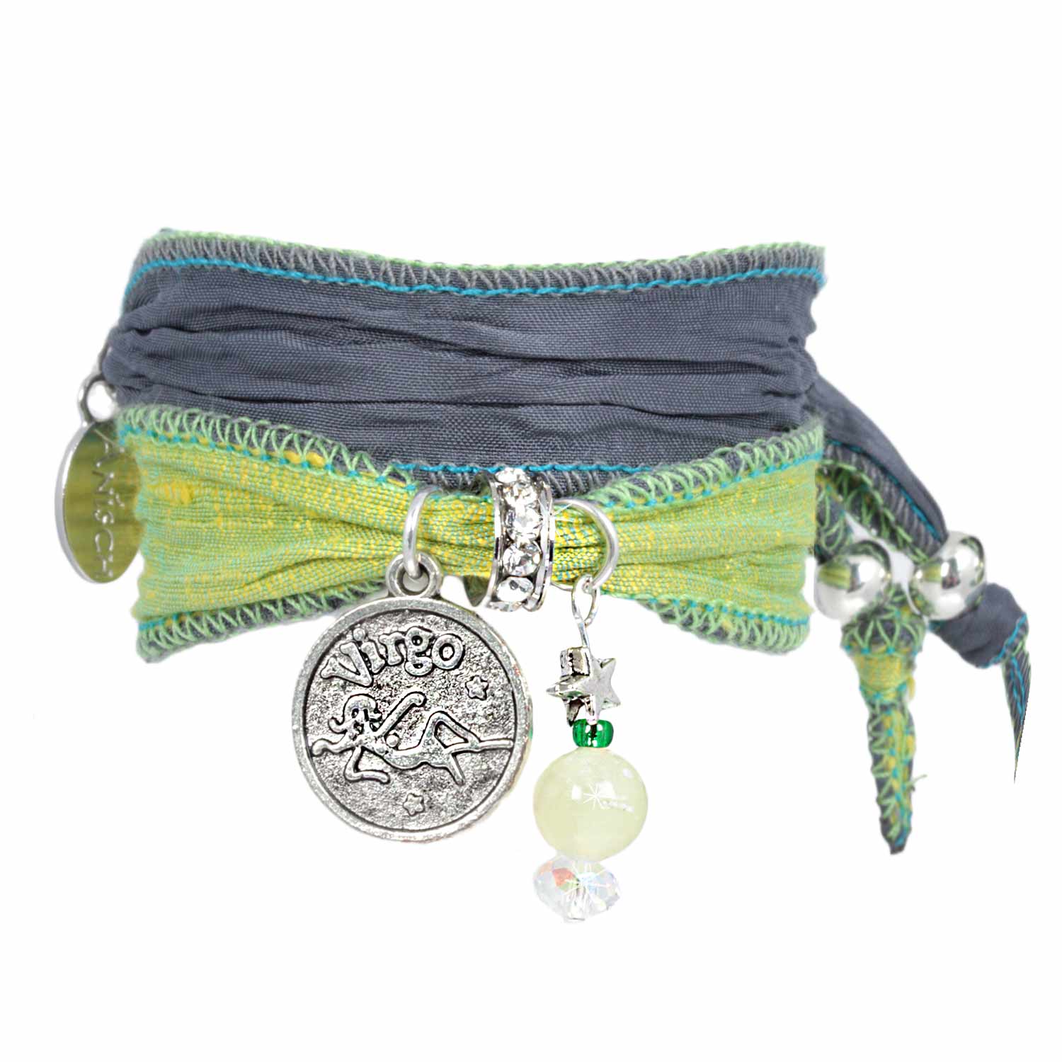 Virgo - Signs of Zodiac Bracelet from Indian saris