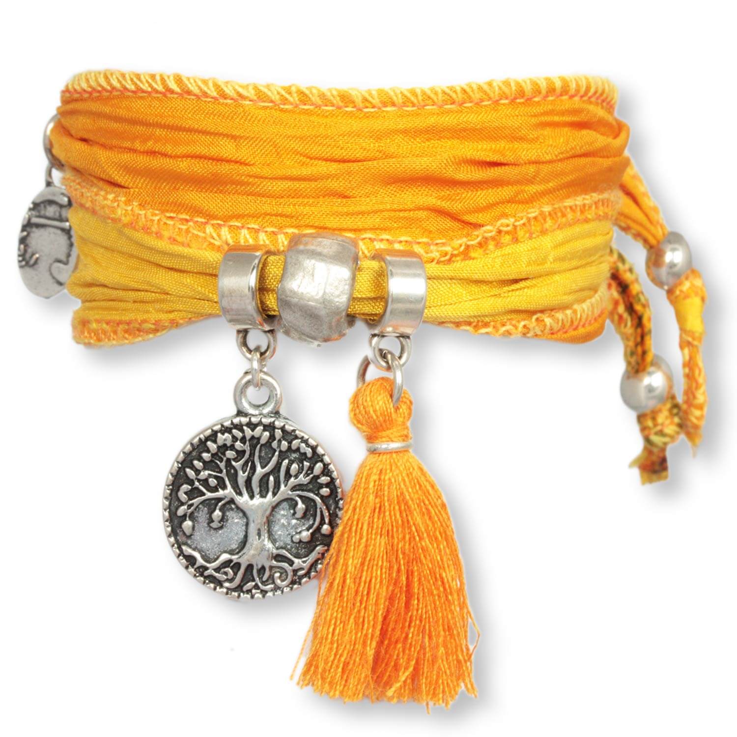 Sundown - Tree of Life Armband aus indischen Saris