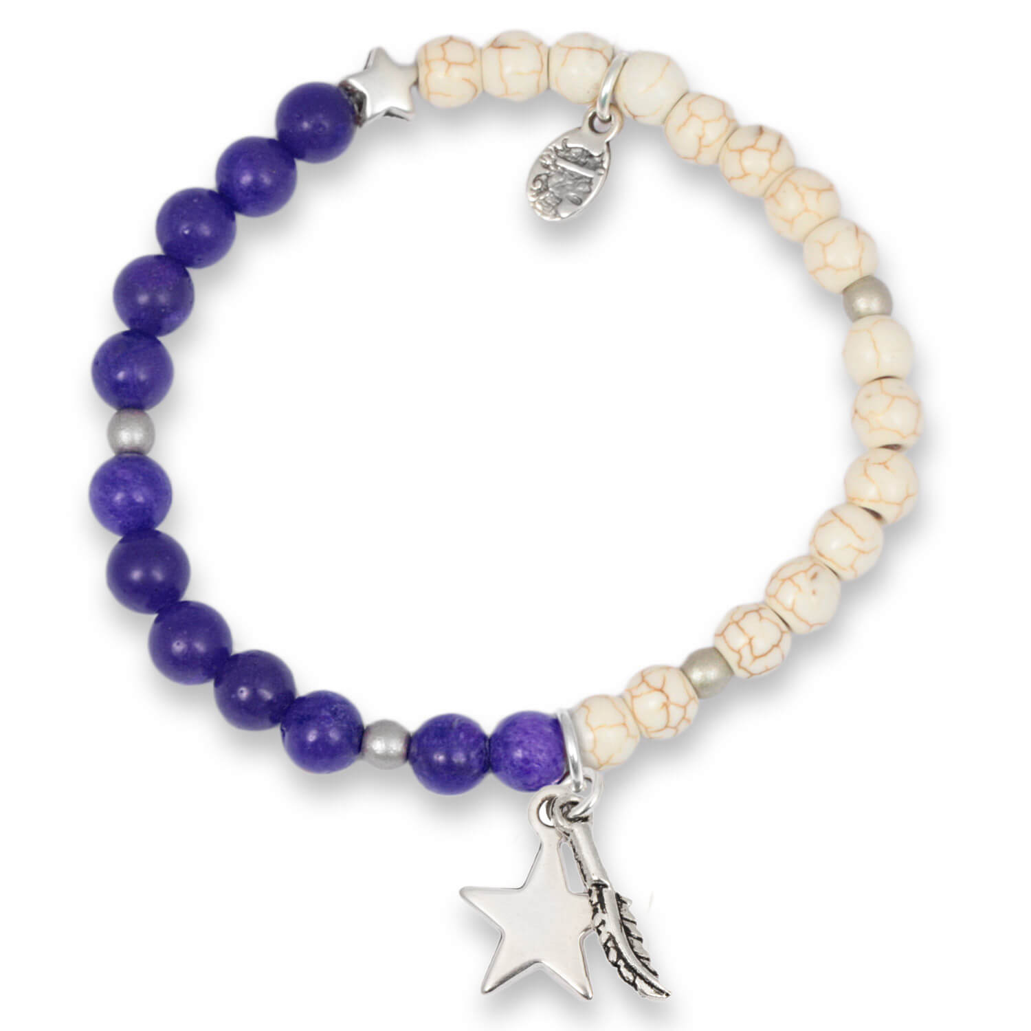 Golden Lapis star- Gemstone bracelet with star pendant