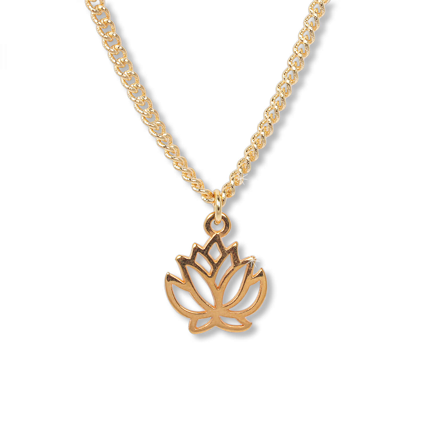 Shiny Gold - Lotus Talisman Necklace