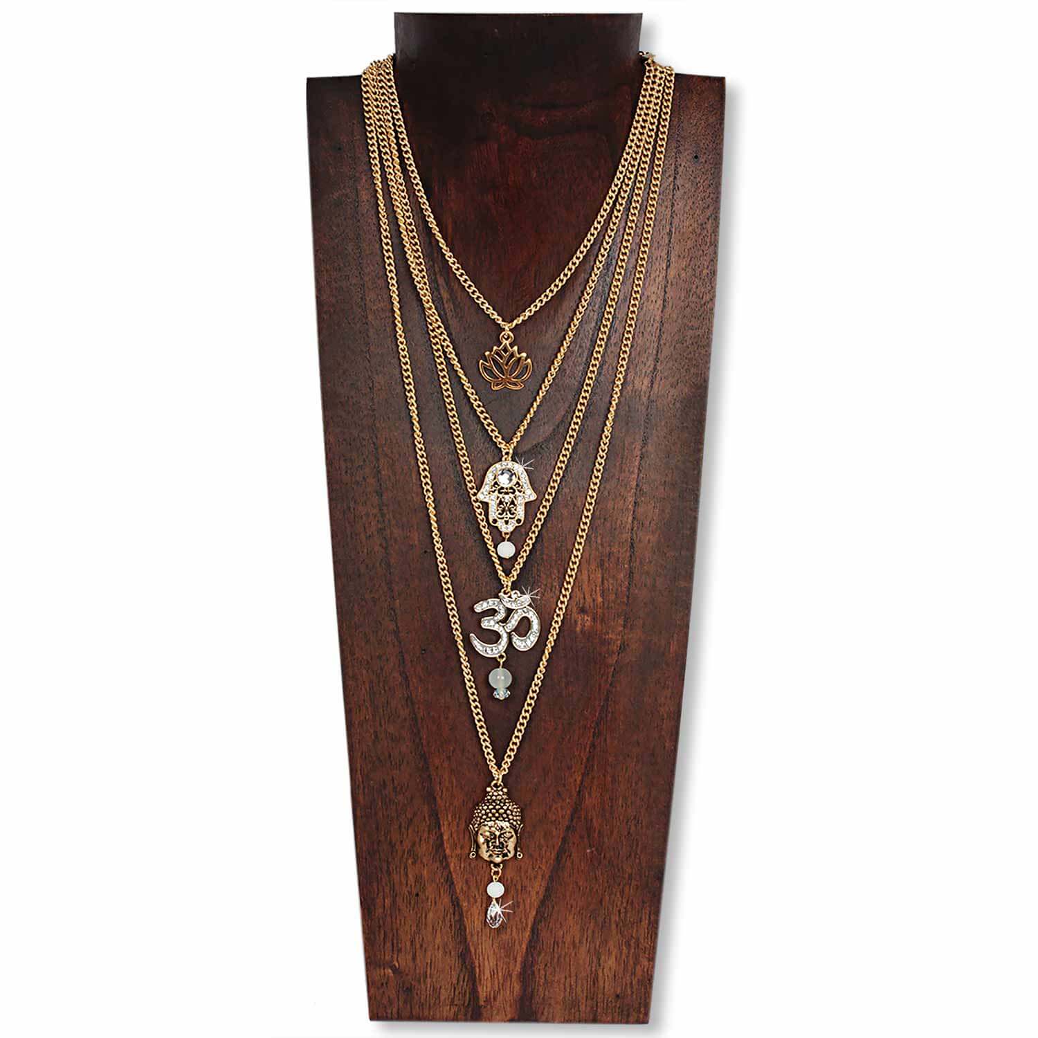 Shiny Gold - Lotus Talisman Necklace