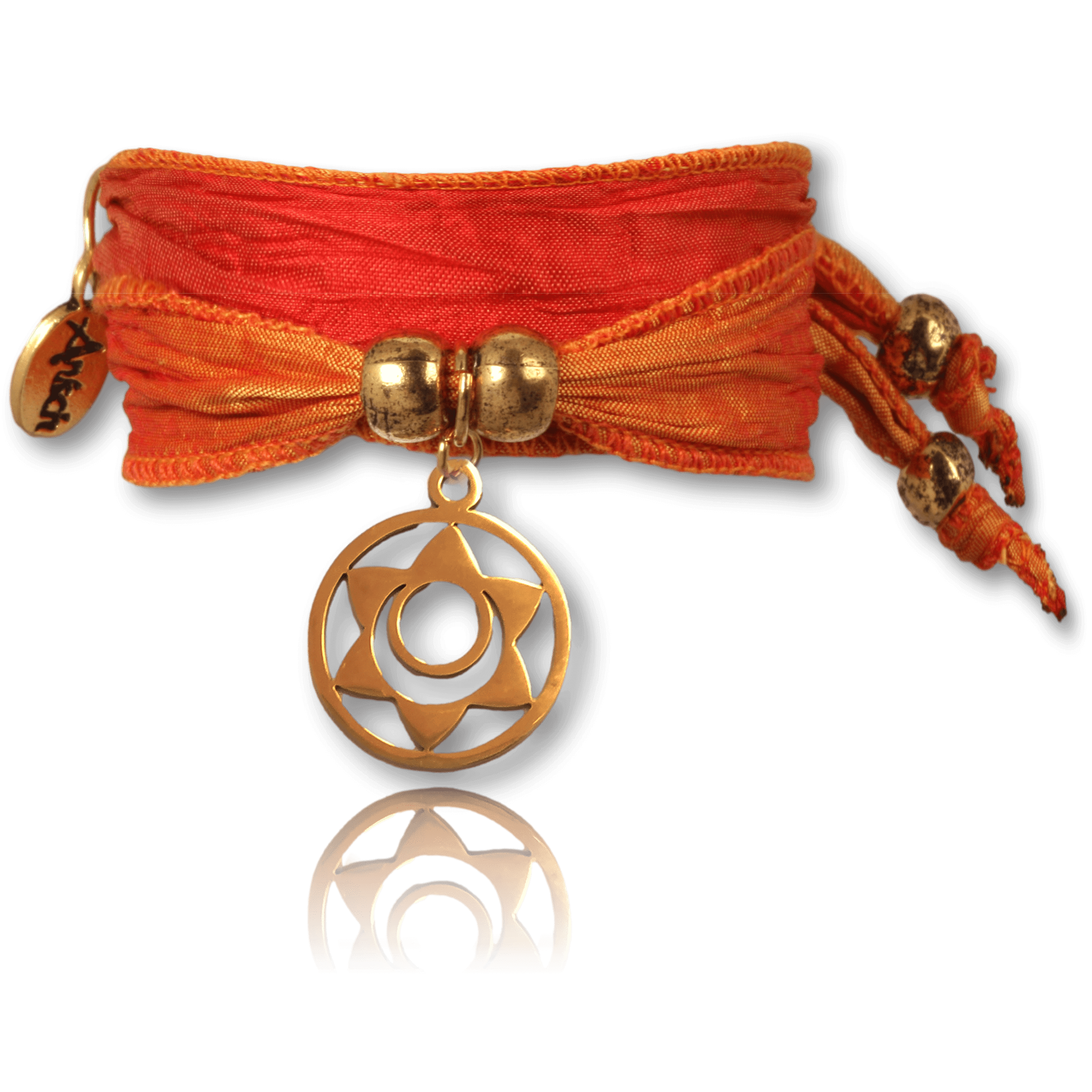 Svadisthana gold plated - sacral chakra bracelet for joy of life & abundance