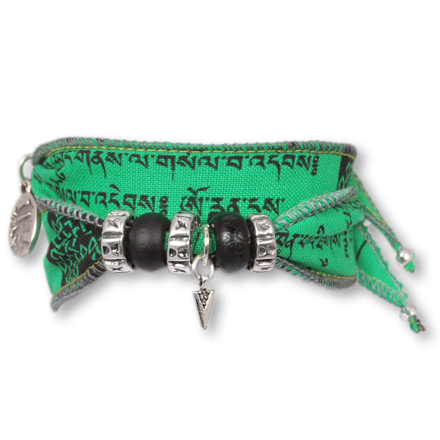 Water Arrow - Tibetan Wish bracelet made from Tibetan prayer flags