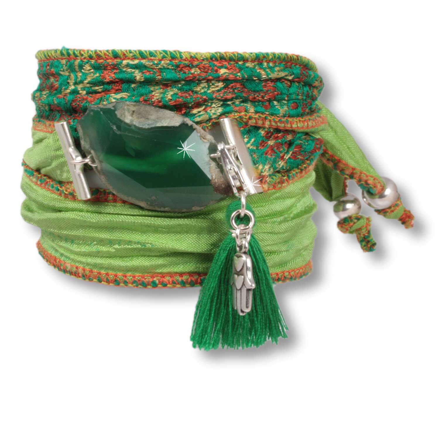 🌿 Emerald Spirit – Armband mit grünem Achat