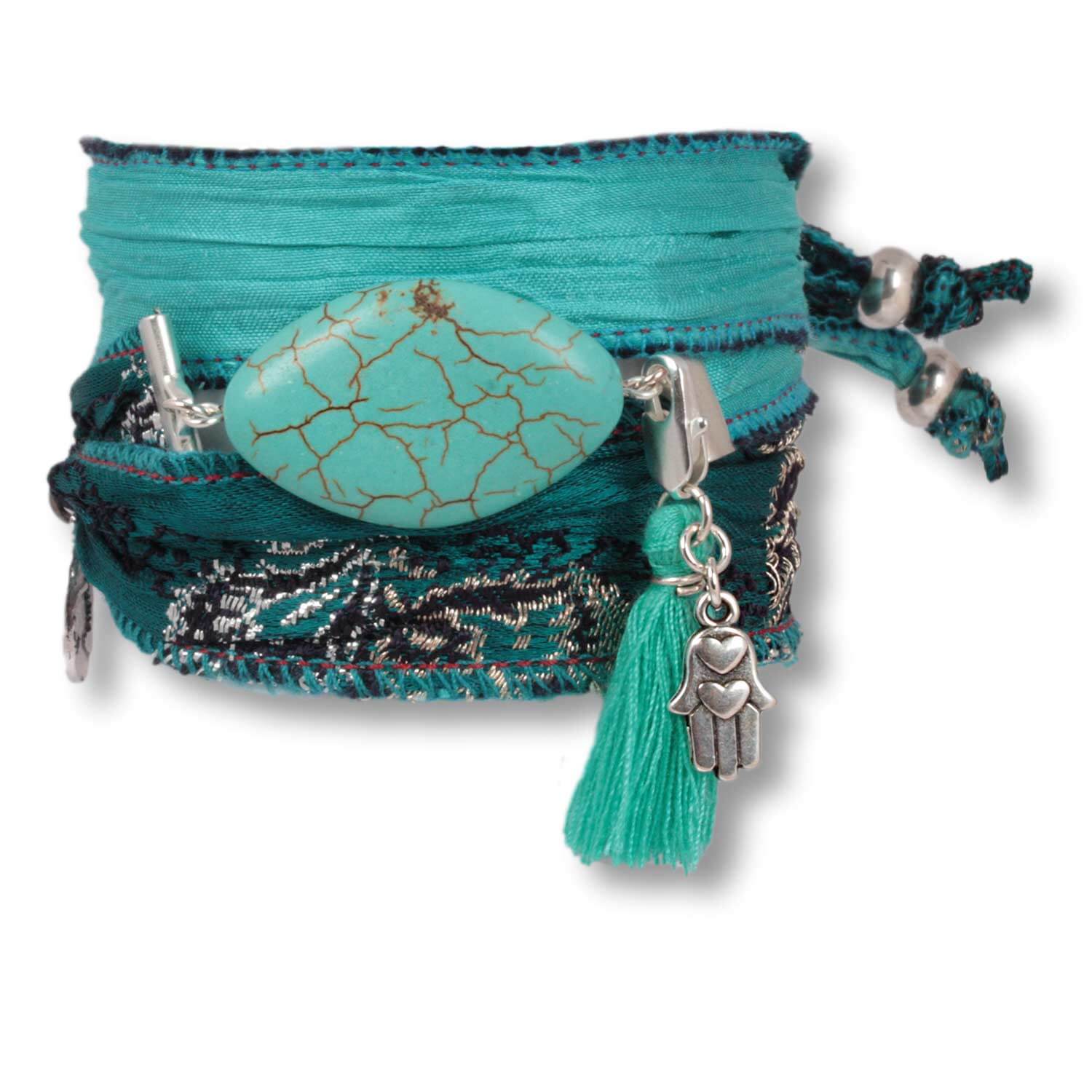 🌊 Ocean Whisper – Armband mit Türkis