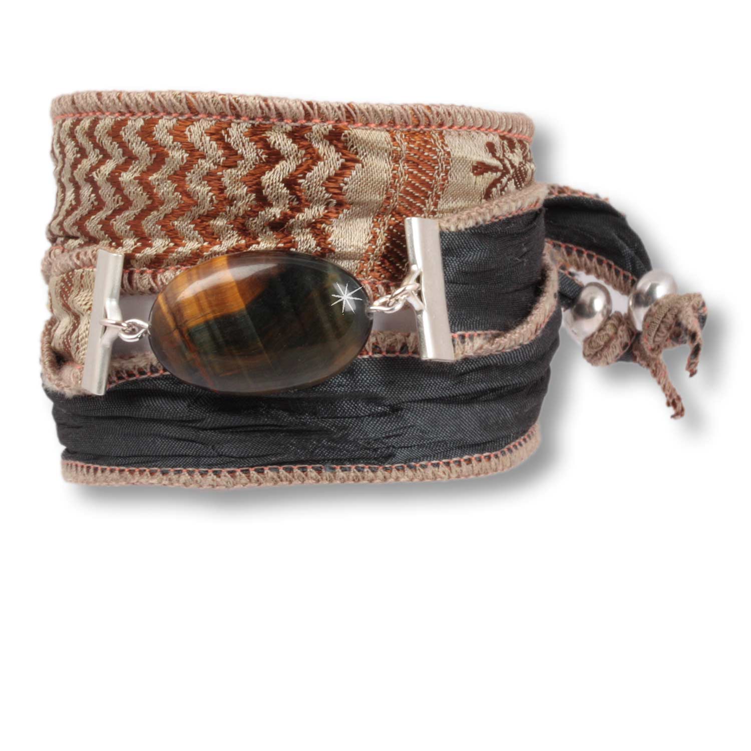 🍂 Amber Soul – Armband mit Tigerauge