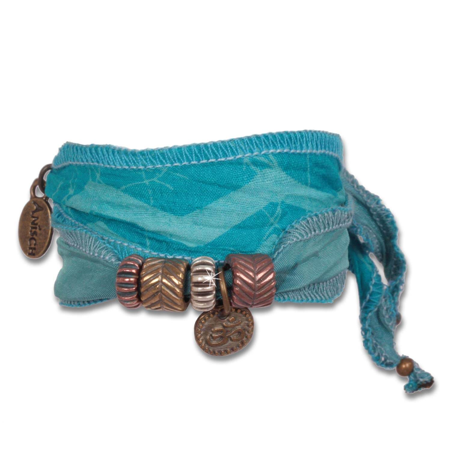 Ocean Breeze - Maharadsha men's bracelet from Indian saris