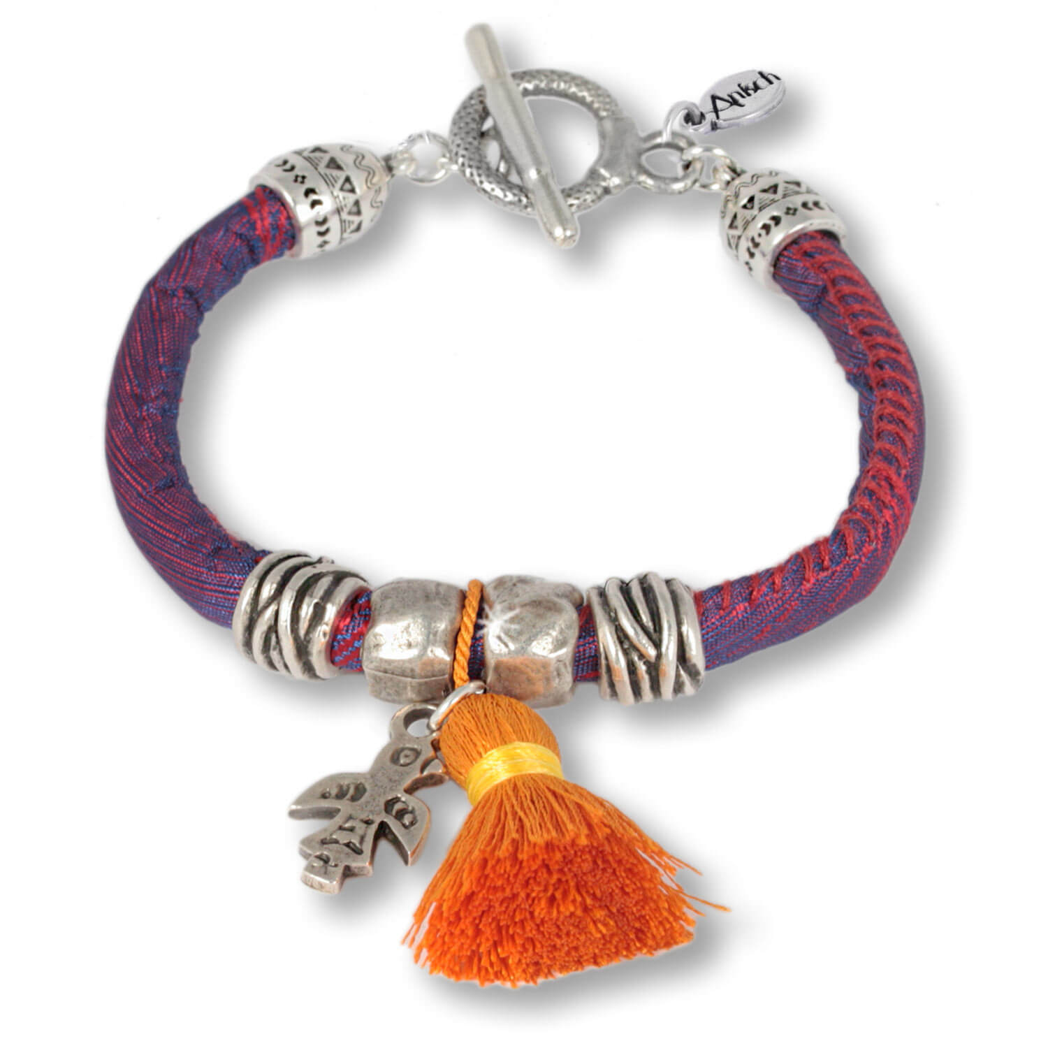 Purple Eagle- Ethno bracelet with traditional patterns
