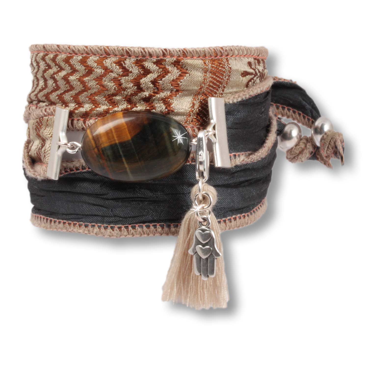 🍂 Amber Soul – Armband mit Tigerauge